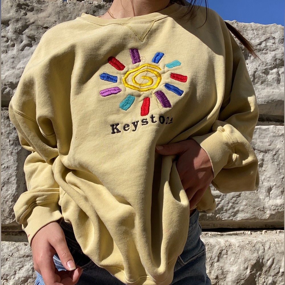 Authentic Yellow Keystone Crewneck (SIZE MEDIUM)